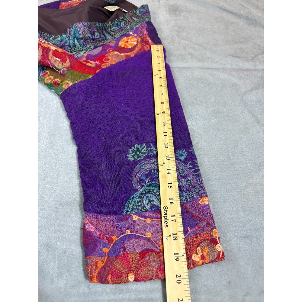Soft‎ Surroundings Embroidered Wool Patchwork Jacket Boho Ethnic Lightweight 1X - Picture 6 of 16